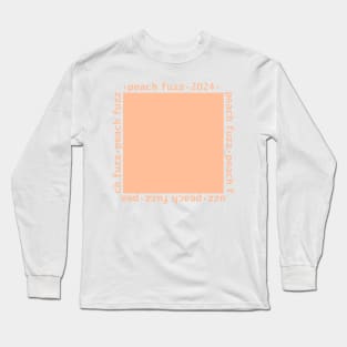 Peach Fuzz Color of the Year 2024 Swatch Long Sleeve T-Shirt